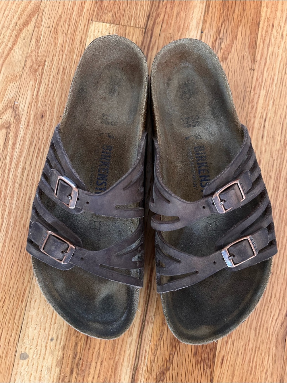 Birkenstock Brown Multi-Strap Leather Sandals
